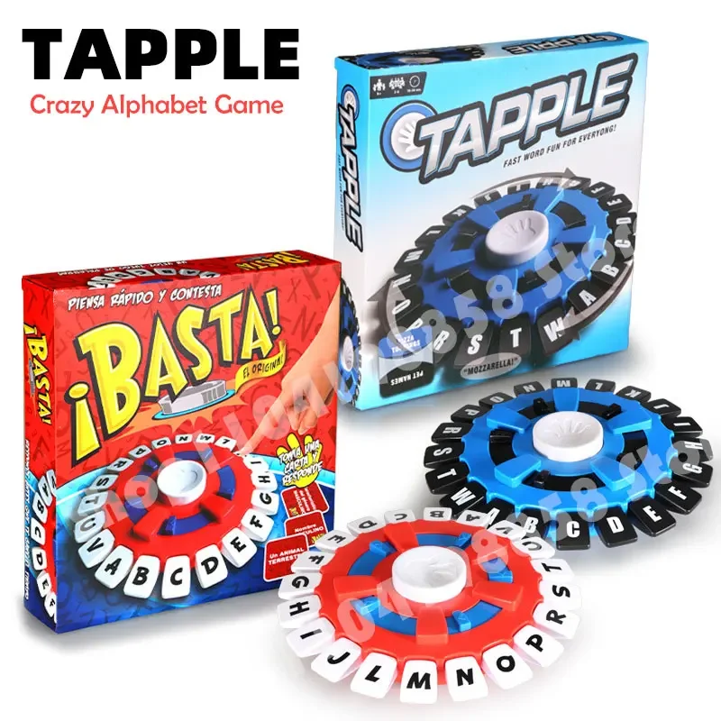 Children's Educational Table Toys English Spanish TAPPLE Crazy Alphabet Game Parent-child Interactive Turntable Toy Family Game