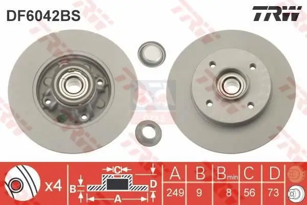 

Store code: BG9116RS for DISK + bearing rear (AD) 09 C4 (1. Disc + 1. Disc + 1. Bearing)