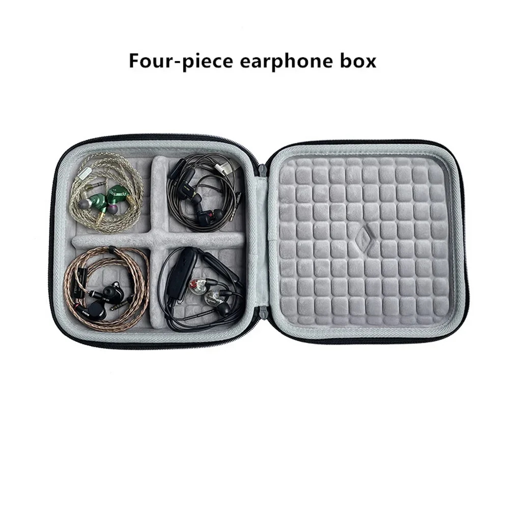 Headphone Bag Digital Storage Protective Box in-ear Earphone Portable Handbag Multi-grid Combination Free Partition Arrangement