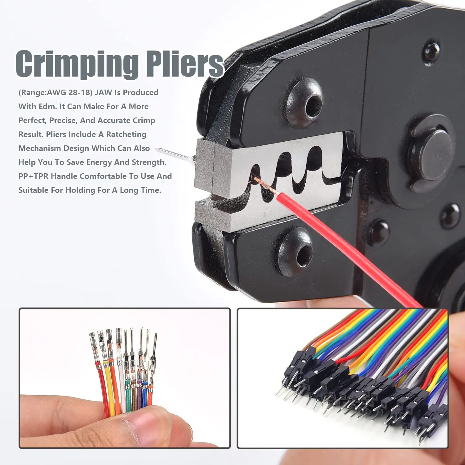 Imagem -03 - Crimp Dupont Terminal Fio Ferramenta de Friso Awg 28180.1-1 mm ² Mini-pv Molex kk 396 Micro Conectores de Temporizador Alicate Crimper Isn025