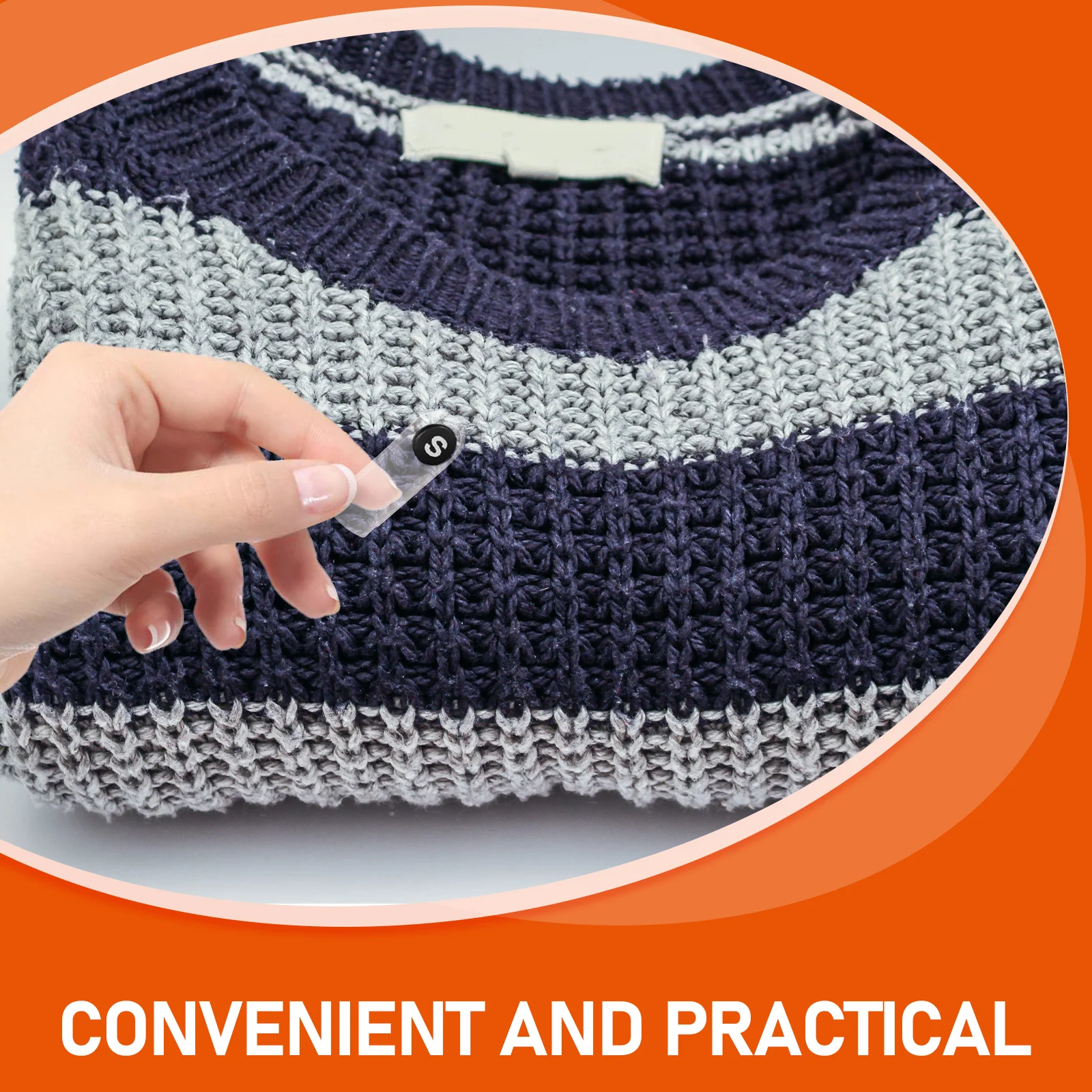 

60Pcs Clothing Size Tags Plastic Round Button Design Size Labels for Garments Store Accessories Labels for Clothing