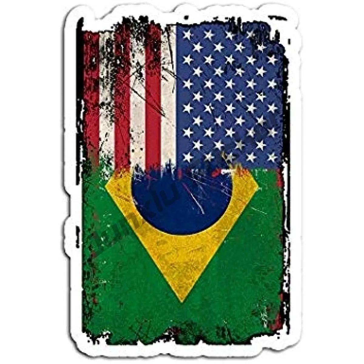 Brazil Flag Graphic - Sticker Graphic - Auto, Wall, Laptop, Cell, Truck Sticker for Windows, Cars, Trucks