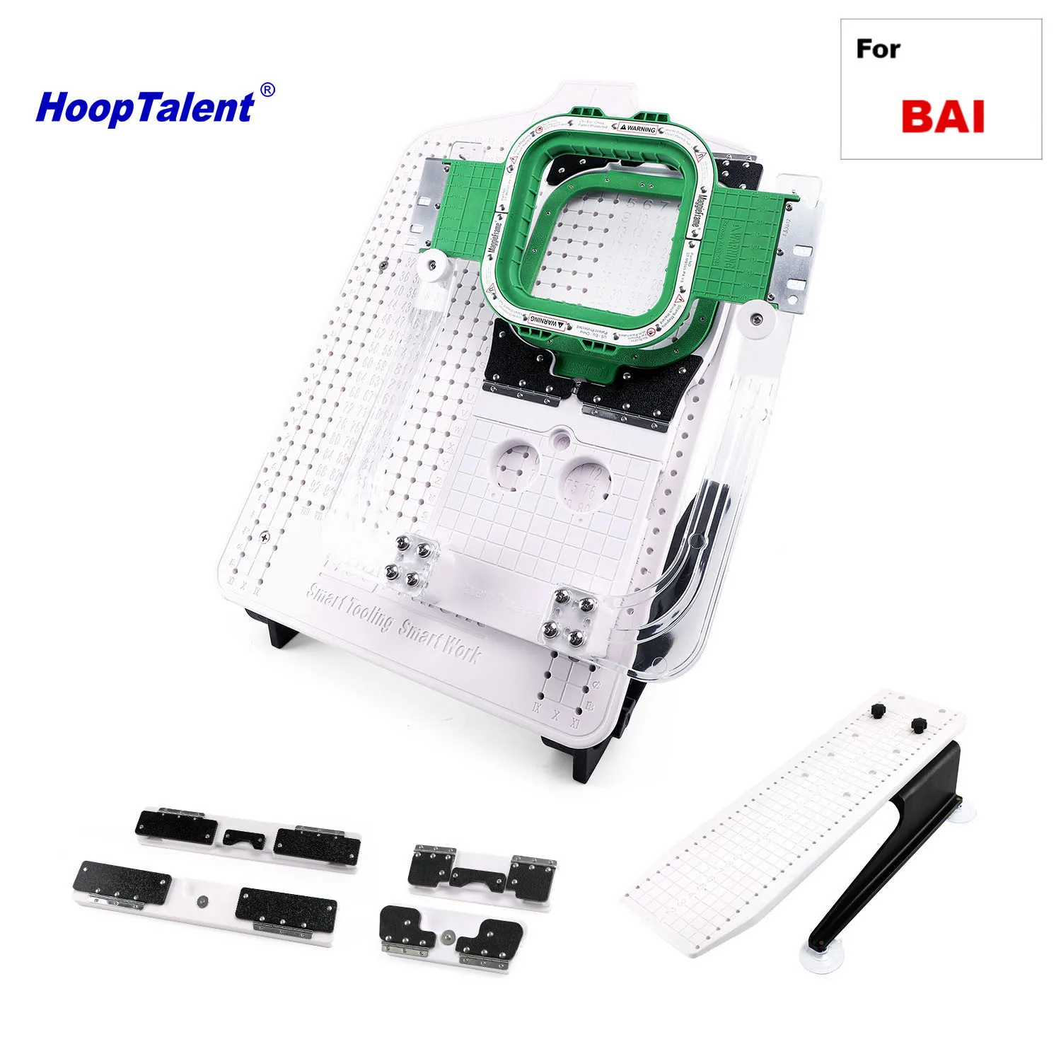 

HoopTalent Hooping Station Kit with 5.1"x5.1" Magnetic Hoop for Bai MIRROR-1201/1501/M22 VISION-1201/1501/V22 Embroidery Machine