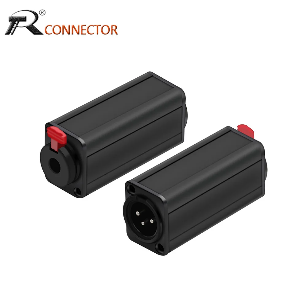 

10pcs 6.35mm Jack Couplers Connector 6.35mm Female Chassis Socket to 3Pins XLR Male/Female Adapter Connector Plastic/Metal Shell