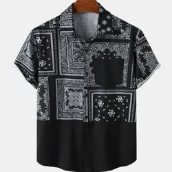 Chemise surdimensionnée à rayures pour homme, vêtement décontracté, Floral, rétro, Social, mode, imprimé Idols, Original, médiéval, 2023