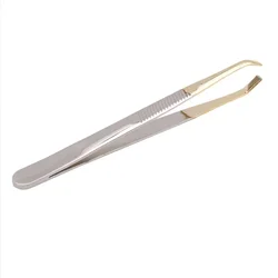 1PCS Eyebrow Tweezers Facial Hair Removal Clip Stainless Steel Flat Slant Tip Eyebrow Eyelash Makeup Tweezer Beauty Tools