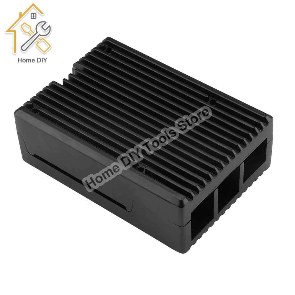 Pi 5 Aluminium Alloy Case Metal Shell with Silicone Heatsinks Passive Cooling Enclosure for Raspberry Pi 5