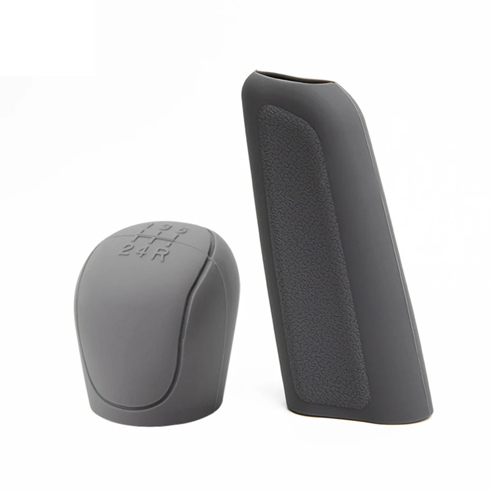 Silicone Gear Shift Knob Cover Handbrake Non Slip Grip Handle Case Automobiles Gear Shift Collars Car Interior Accessories