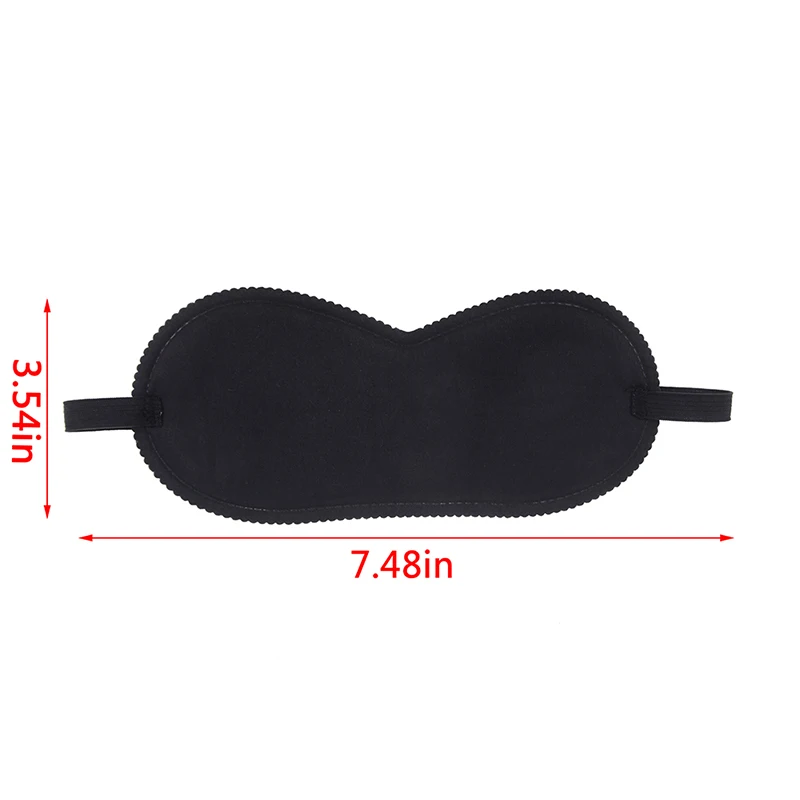 

Black Sleep Eye Mask Sunshade Travel Relaxation Aid Filled Blindfold for Eyes