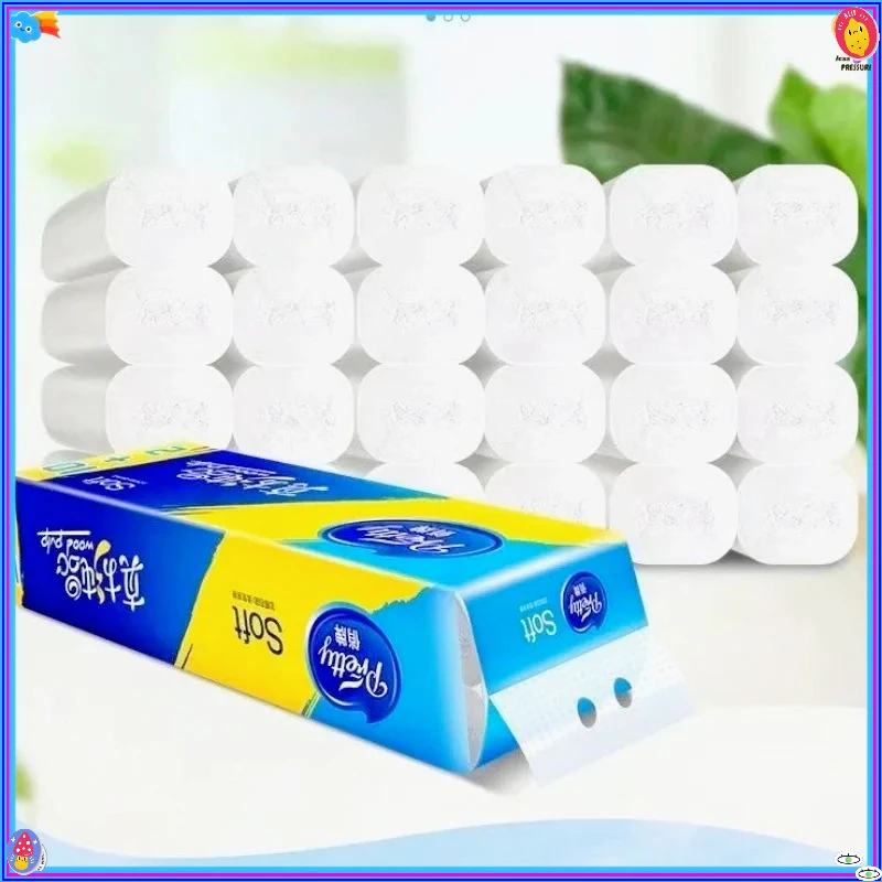 12 لفة جديدة من ورق التواليت ذو الصندوق الكامل مع 4 طبقات من ورق التواليت السميك المناشف الورقية للسيارة ورق ناعم صديق للبشرة #3