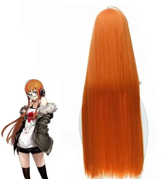 Anime Goddess Strange Tale 5 Futaba Sakura Wig Role Playing Costume Women's Long Hair Halloween Party Role Playing Wig