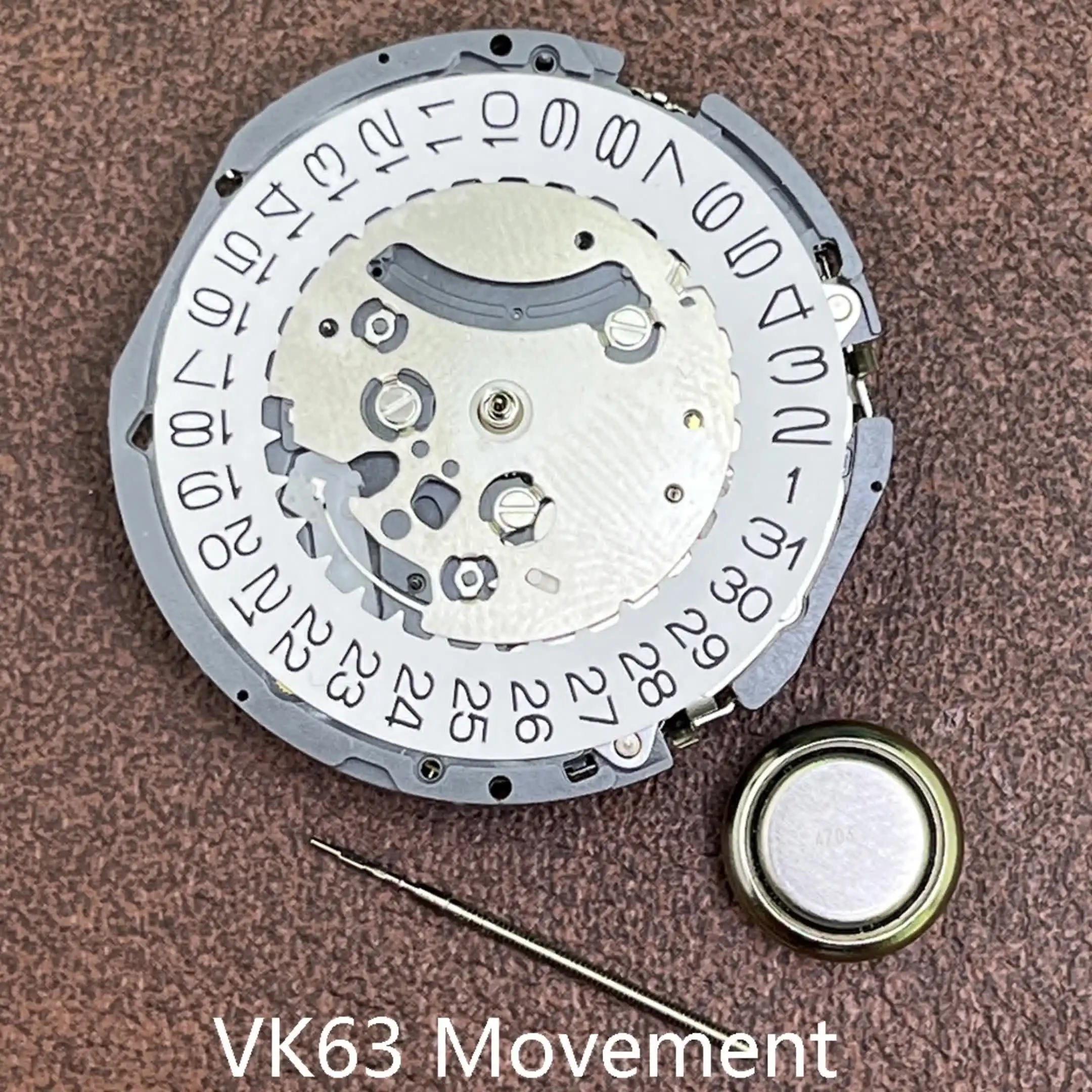 VK63 Japanese Imported Quartz Movement 24-Hour 3 O'Clock Perpetual