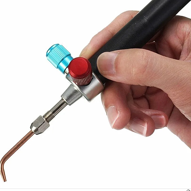 Pen Type Mini Oxygen Welding Torch Kit, 5 Tips Micro Gas Torch for Jewelry Gold Silver Copper Soldering & Brazing