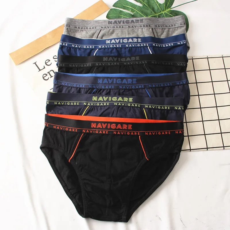 Ropa interior de algodón de alta elasticidad para hombre, pantalones triangulares de cintura baja, calzoncillos cómodos y tra...