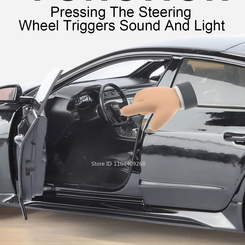 1:24 Schaal RS7 Q5 Speelgoed Sportwagen Model Speelgoed Diecast Legering Trek Muziek Licht Simulatie Voertuig Speelgoed voor Kinderen Verjaardagscadeautjes