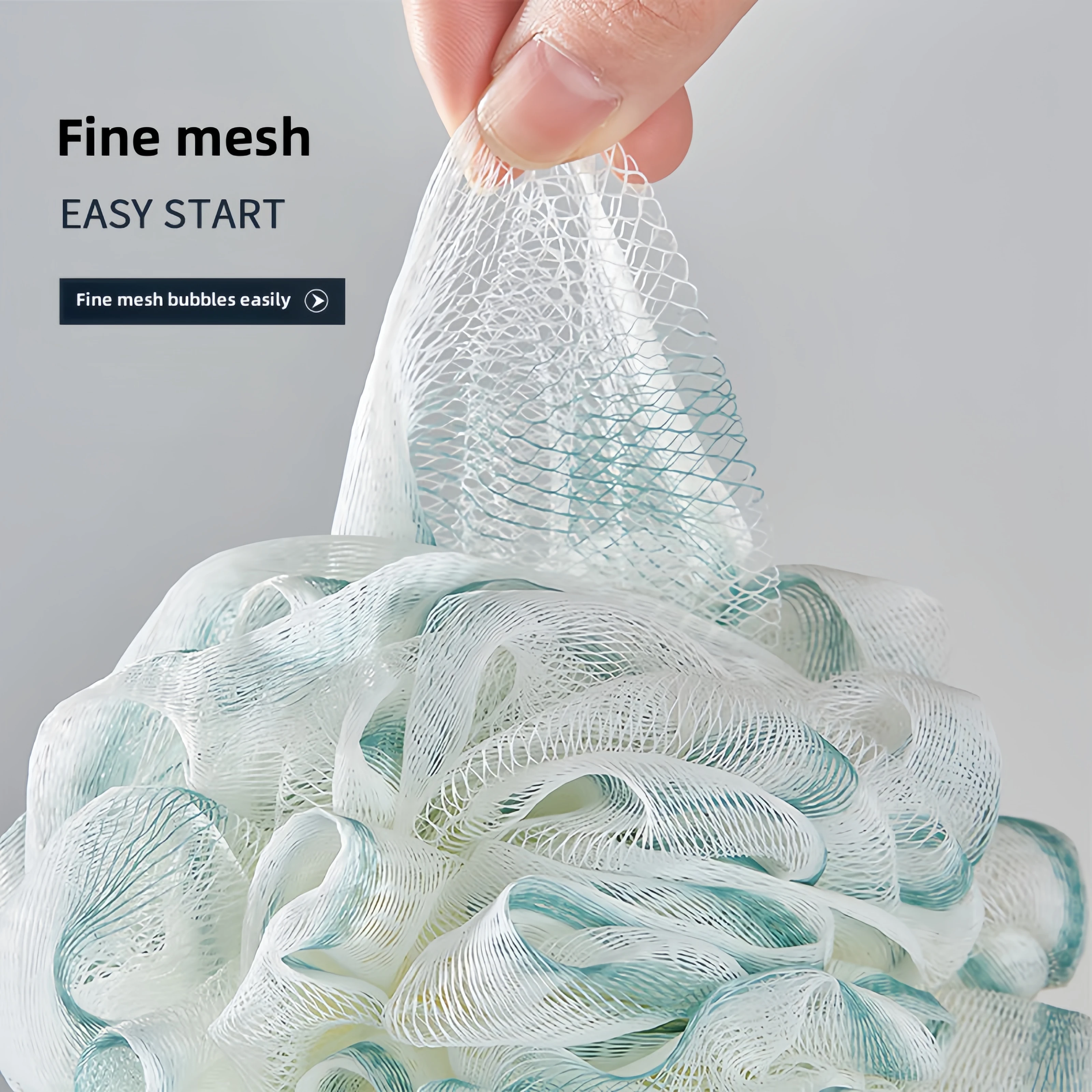 New Two-Tone Soft Mesh Shower Ball Bath Flower Body Cleanser Scrub Bath Ball Scrub Back Foam Mesh Bathroom Supplies