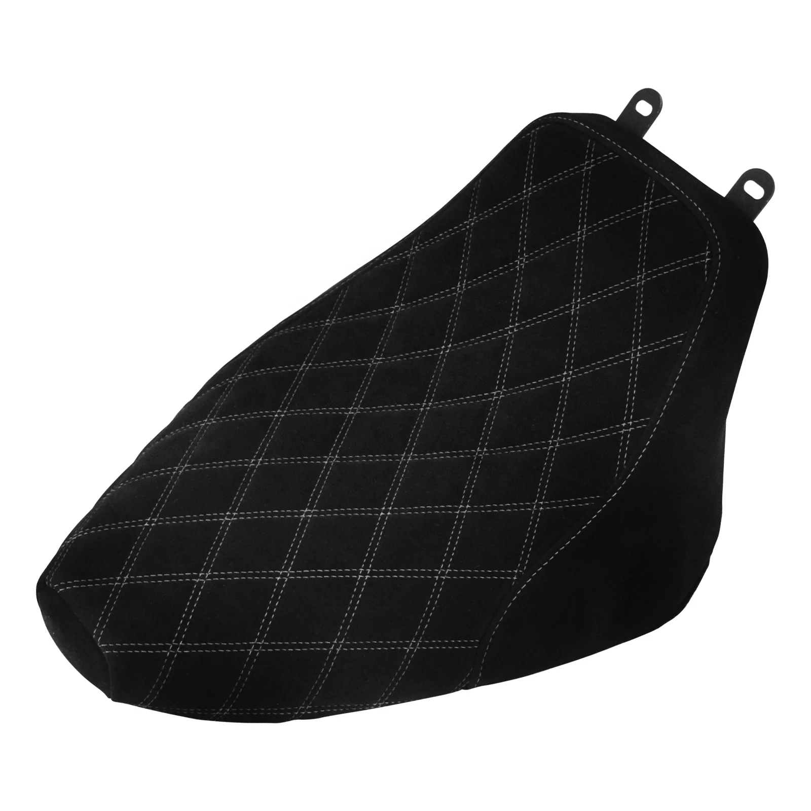 Motorcycle Suede Front Rider Driver Solo Seat Diamond Low Profile Cushion Seat for Harley Heritage Softail Classic 06-2017