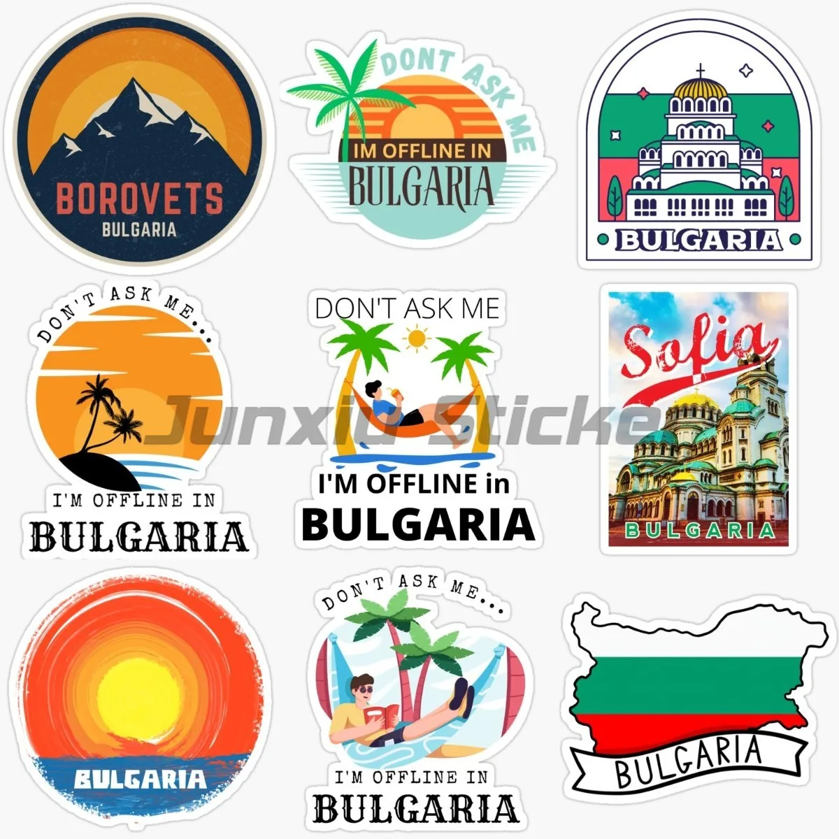 Creativity Bulgaria Flag Map Stickers Luggage Laptop Car Vinyl Window Wall for Rooms Truck Motorcycle Helmet Racing Decals