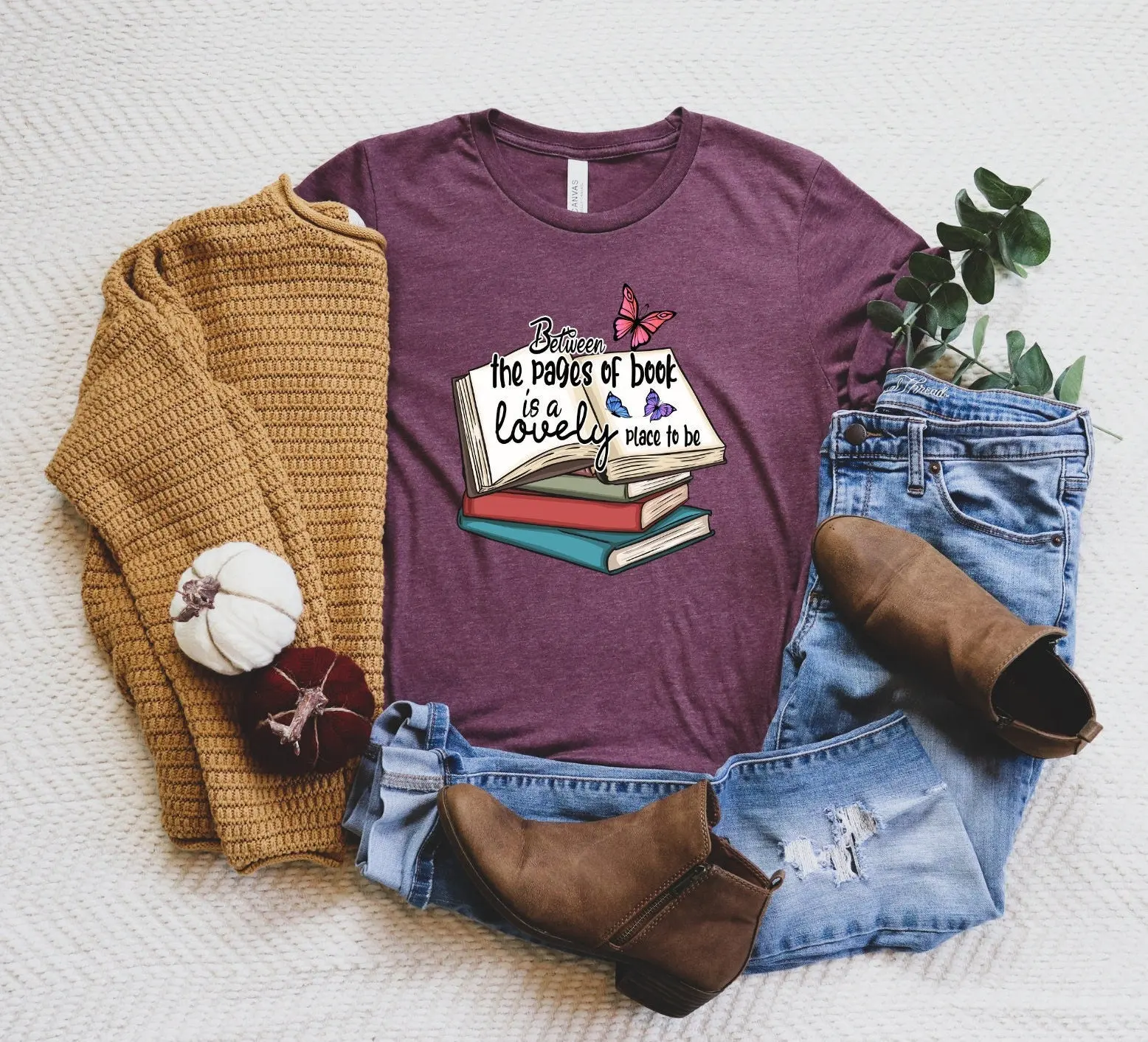 Between The Pages Of A Book Is Lovely Place To Be T Shirt Cute Lovers Funny Quote Librarian Literature