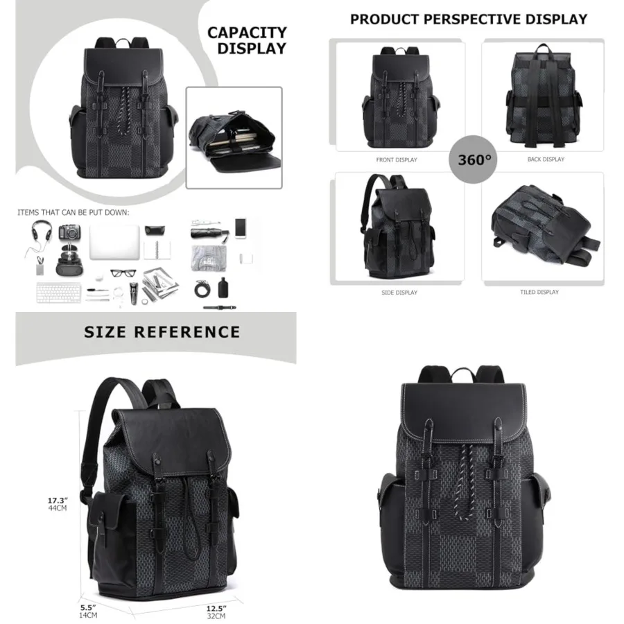 

Laptop Backpack for Men Luxury Anti-Theft Travel Backpack Casual Business Waterproofing Computer Bag