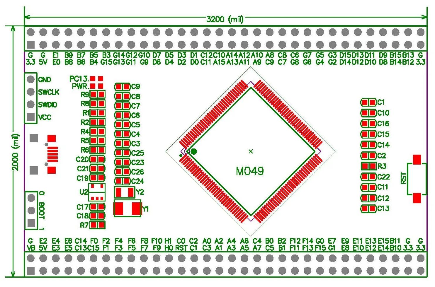 Основная плата Huada HC32F4A0RITB заменяет минимальную систему STM32F427ZGT6 ZET6 HDSC.
