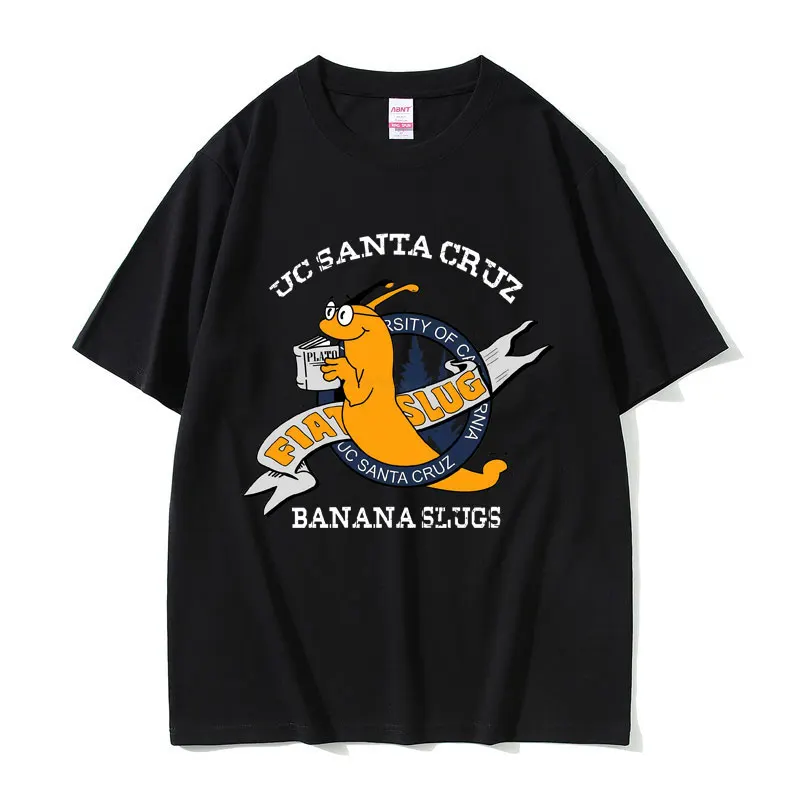 Famous Quentin Tarantino Movie Pulp Fiction Jhon Travolta Banana Slugs Same Style Print T-shirt Men Casual Soft Cotton T Shirts