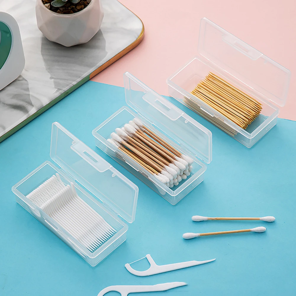 Travel Portable Box Cotton Swab Holder Case Detal Floss Jewelry Organizer Container Dust-proof Jewelry Accessories Storage Box