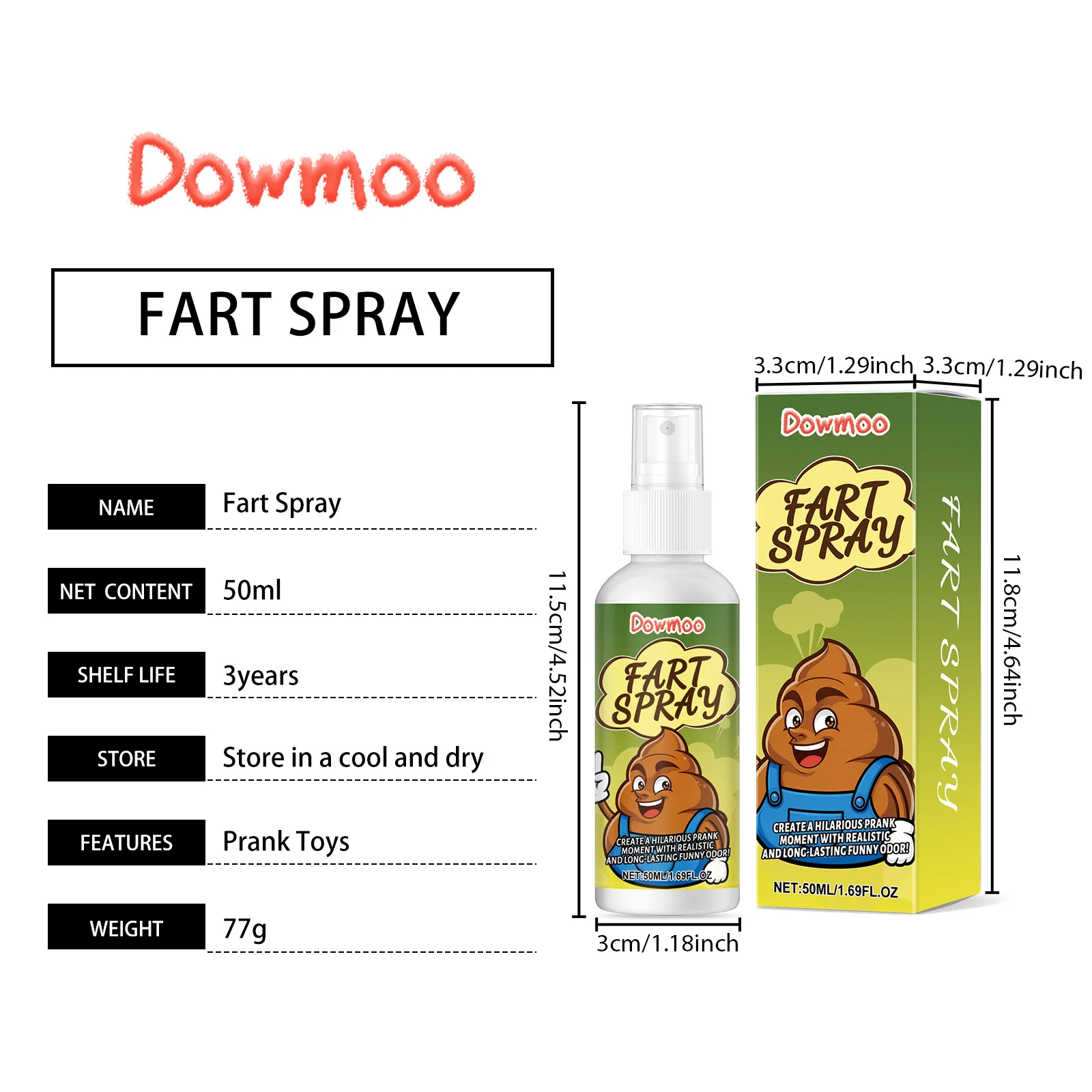 Powerful Fart Spray Highly Simulates Real Smells Easily Creates a Funny Atmosphere Fun Prank Tool Non-toxic Funny Party Artifact