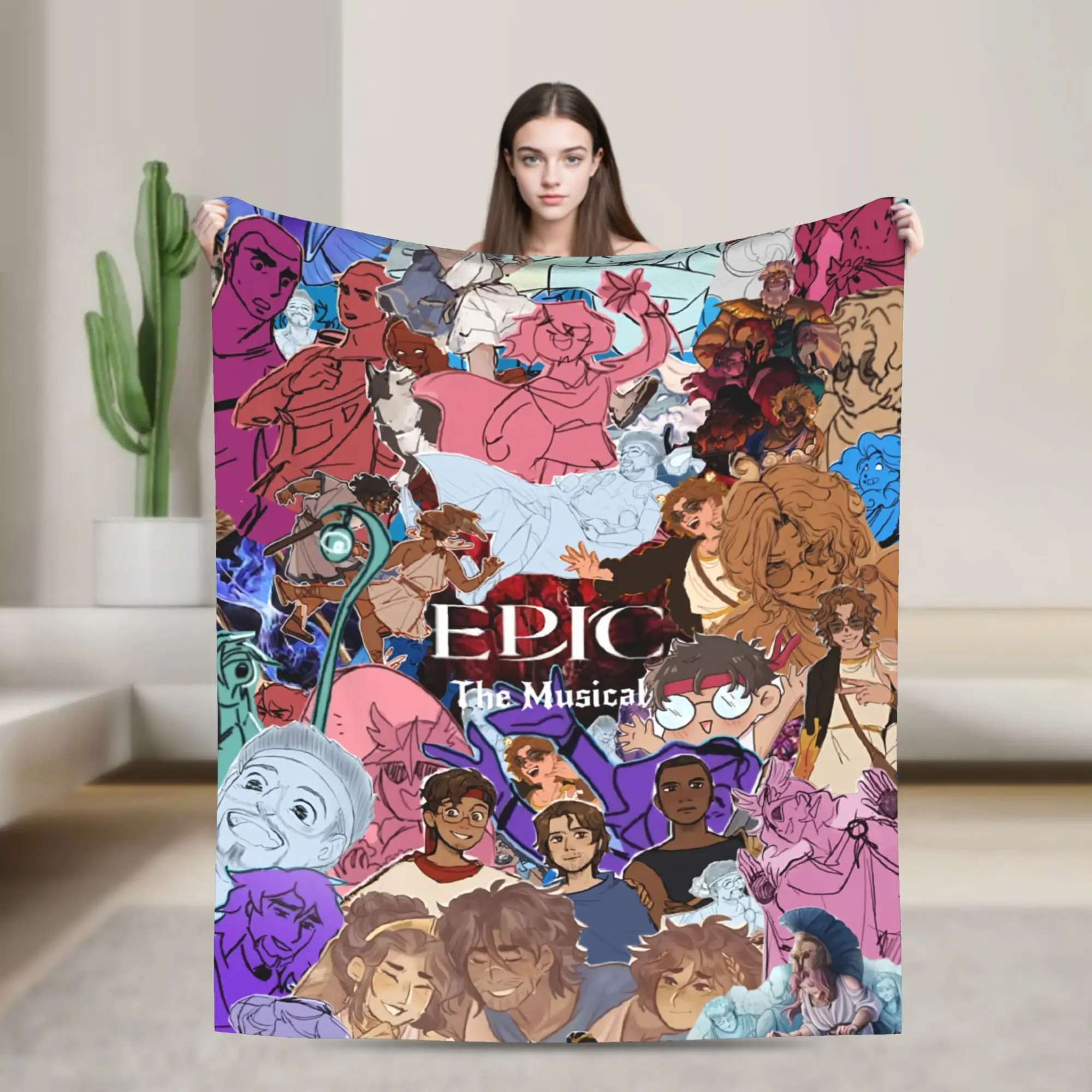 E-Epic T-The Musical Blanket Super Soft Cozy  Throw Blankets for Sofa 50x60 Inch Multi-size Rug Piece