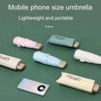 Mini five-fold umbrella sun protection sun umbrella sun protection anti-ultraviolet small and portable men and women fashion sun