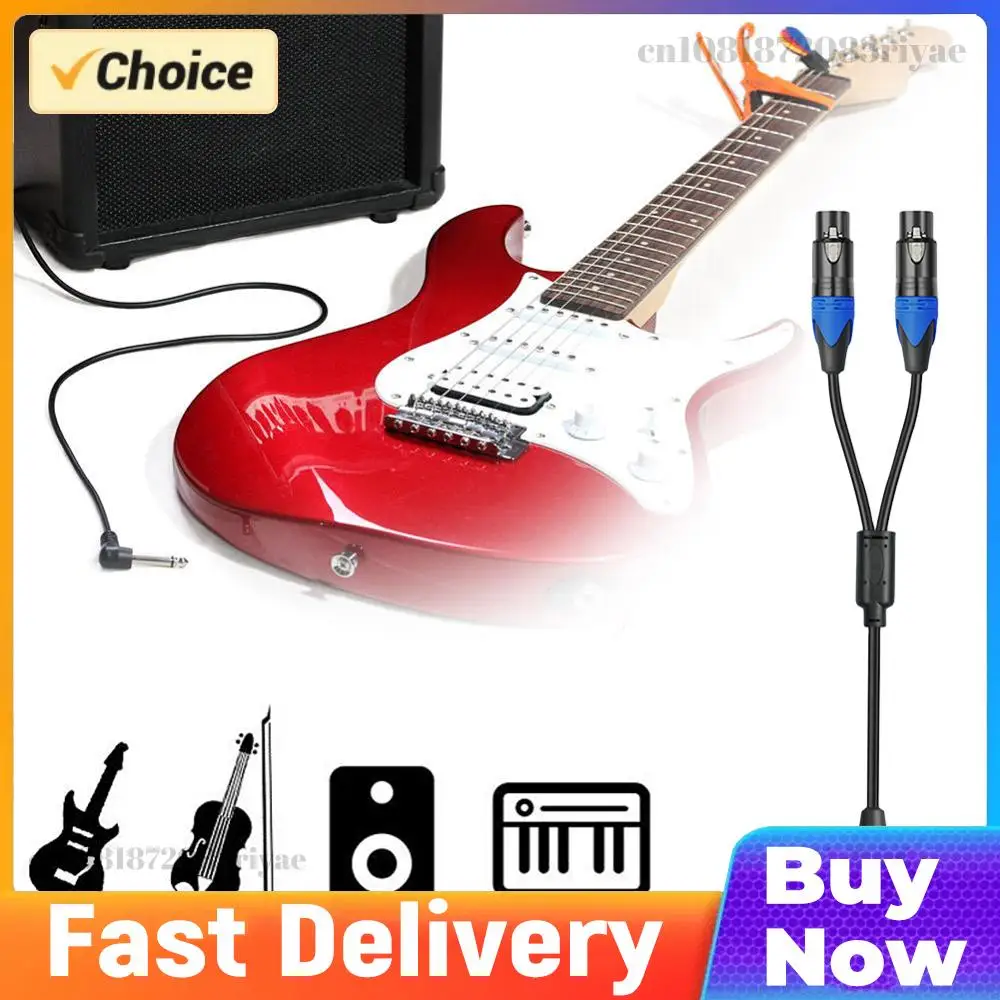 50cm 1 XLR Female To 2 XLR Male XLR Y Splitter Cable Female To 2 Male XLR Y Cable Microphone Splitter Cord for Mixer