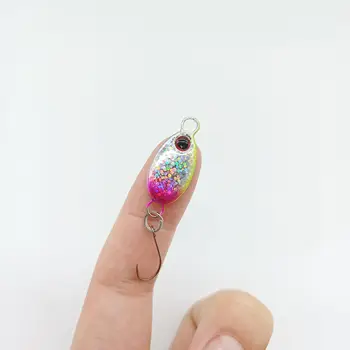 Duoduoduoy-미니 스푼 낚시 루어 1 개 2g/3g/5g, 마이크로 메탈 낚시 미끼, 하드 스팽글 루어, 작은 물고기 샤프 싱글 후크 태클 