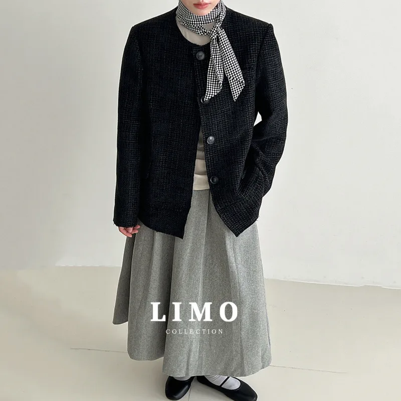 

LIMO 2025, новый модный тренд, женское твидовое пальто, повседневный пиджак из полиэстера на осень-зиму, повседневный офисный уличный наряд для свиданий