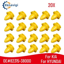 20PCS OE 8231538000 for Hyundai/Kia Yellow Car Door Decoration Panel Fixed Clamp Door Plate Buckle 9.5mm Aperture Buckle Clip
