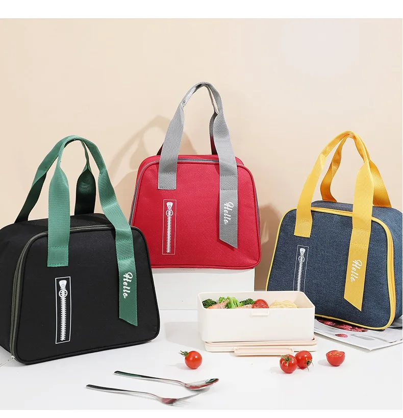 Color matching fashionable versatile lunch box bag, a must for work and school, bento bag, thermal insulation lunch box, tote ba