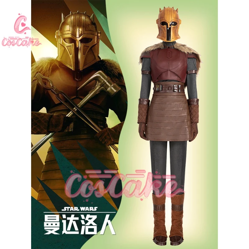 Season 3 The Armorer Cosplay Costume Women Mandalo Battle Suit Halloween Masquerade Clothing With Helmet The Armorer Outfit