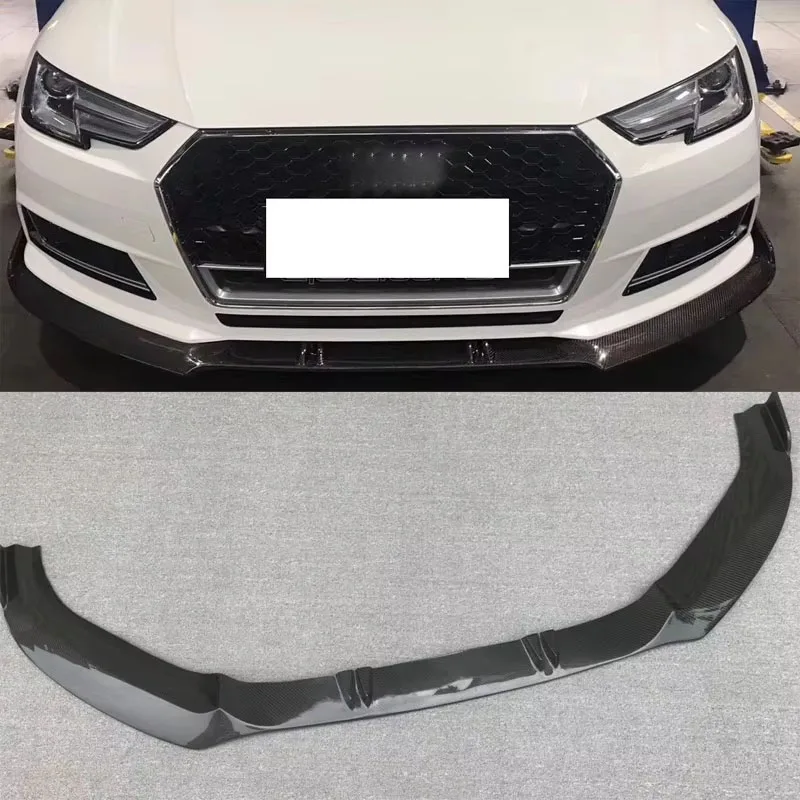 

STLFCar A4 B9 S4 Real Carbon Fiber Front Lip Front Bumper Lip Splitter for Audis A4 SLINE S4 Sedan 2017 2018 2019
