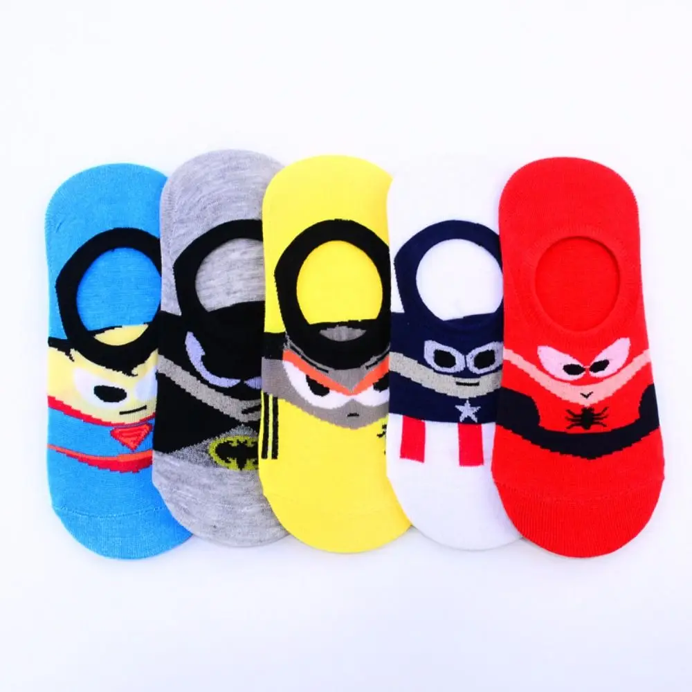 

5 pcs Cotton Invisible Socks New Breathable Non-slip Men Socks Low Cut Ankle Sweat Absorption Boat Socks Four Seasons