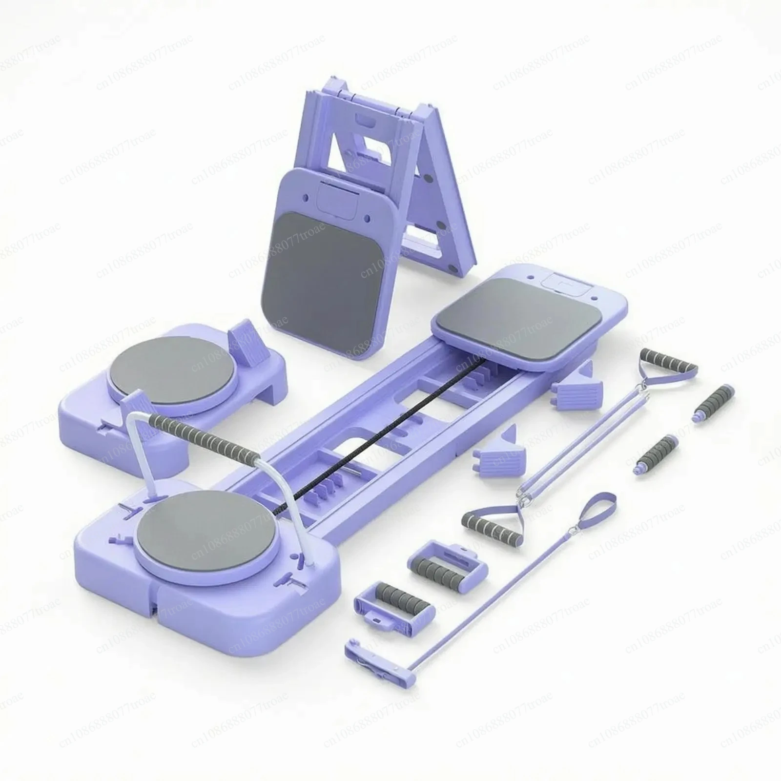 Pilates Reformer with Resistance Cords Foldable Pilates Reformer Multifunctional