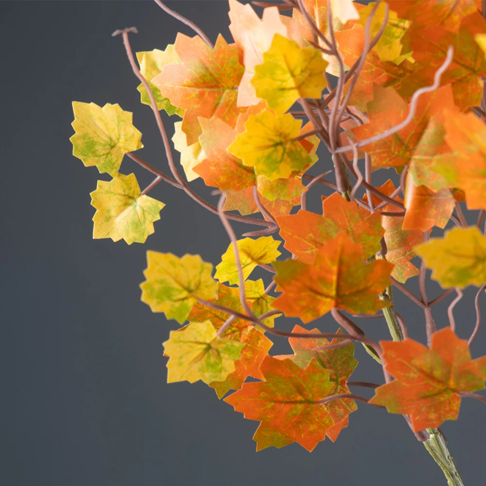 40-60cm künstlicher Ahorn baum gefälschte Herbst blätter tropische Pflanzen Seide Ahornblätter Zweig für Erntefest Halloween Dekor – Detail 5