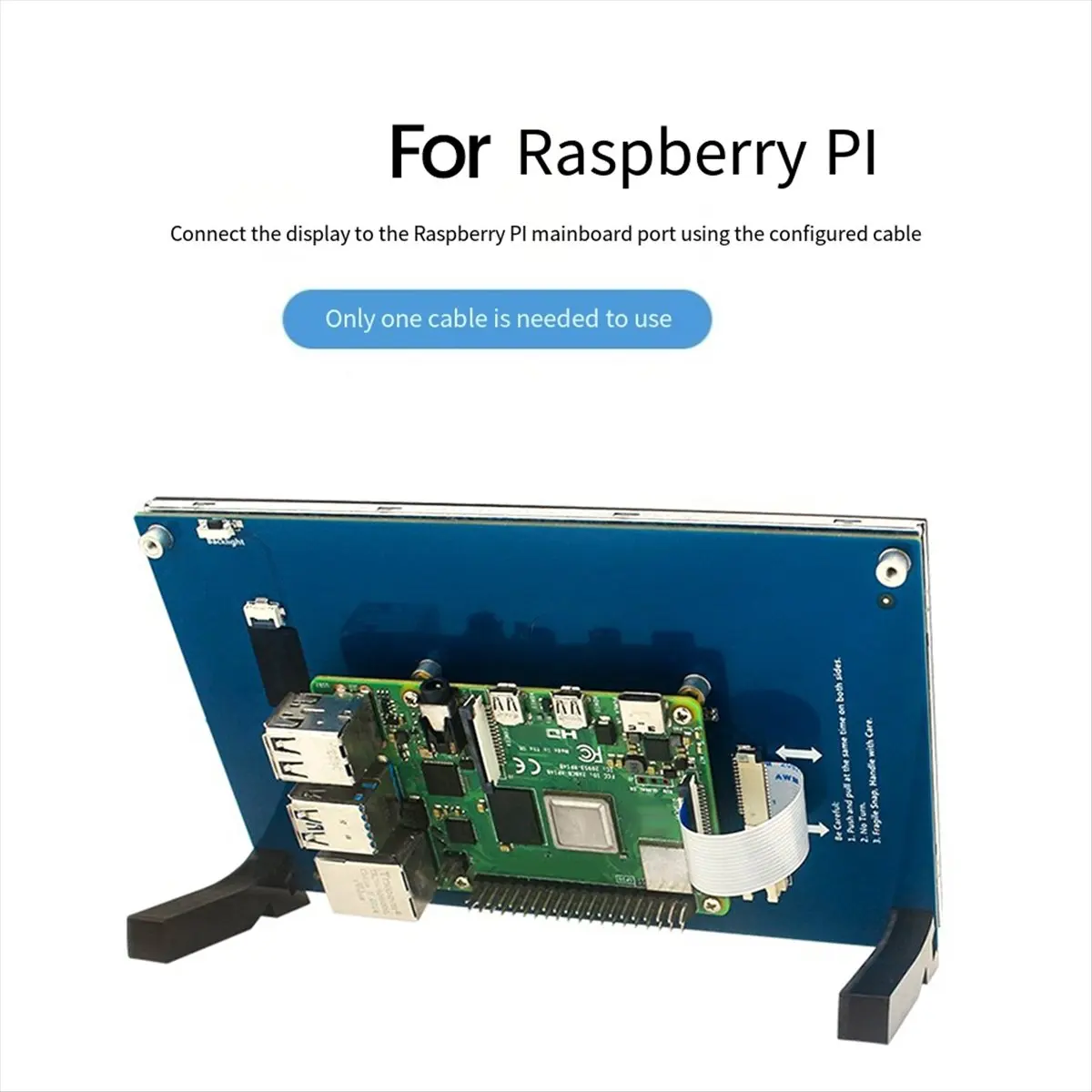 A59E For 4B/3B+ Capacitive Touch Display 4.3 Inch HD Ips Display Drive-Free Interface Display,A