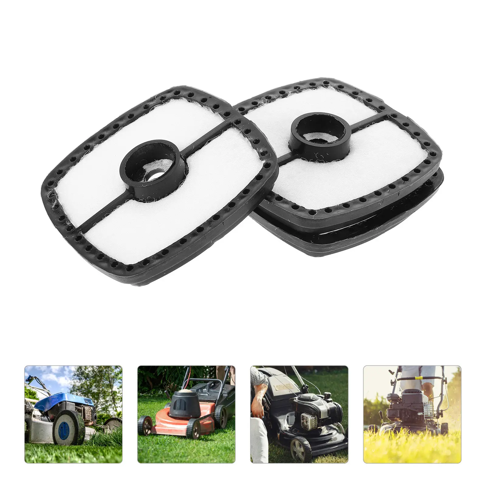 3Pcs Air Filter High Efficiency Replacement for Lawn Mower Chainsaw Trimmer Engine Maintenance Parts Air Filter for Trimmer