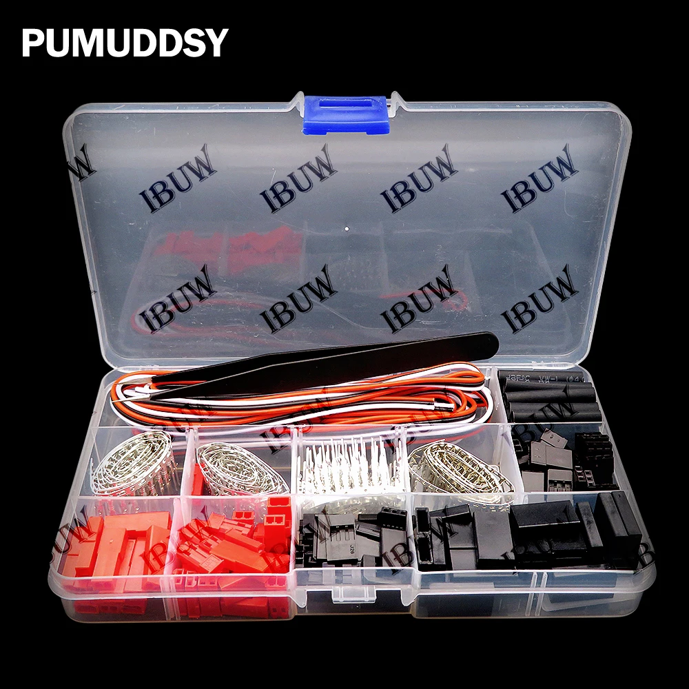 

25 Sets Male Female Connector Servo Connector Kits Servo Plug Crimp Pin Cable Kit Compatible JST SYP Futaba for RC Hitec Spektru