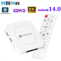 H96Max M1 Plus Android TV Box 14.0 RK3528 8K WIFI6 BT5.4 3D Video 4GB 128GB Smart Android 14 TVBOX 2025  Google Voice