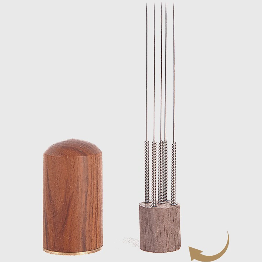 6 دبوس مسحوق قهوة اسبريسو صغير العبث إبرة أواني القهوة المحمولة لكسر التكتل والإبر اثارة #5