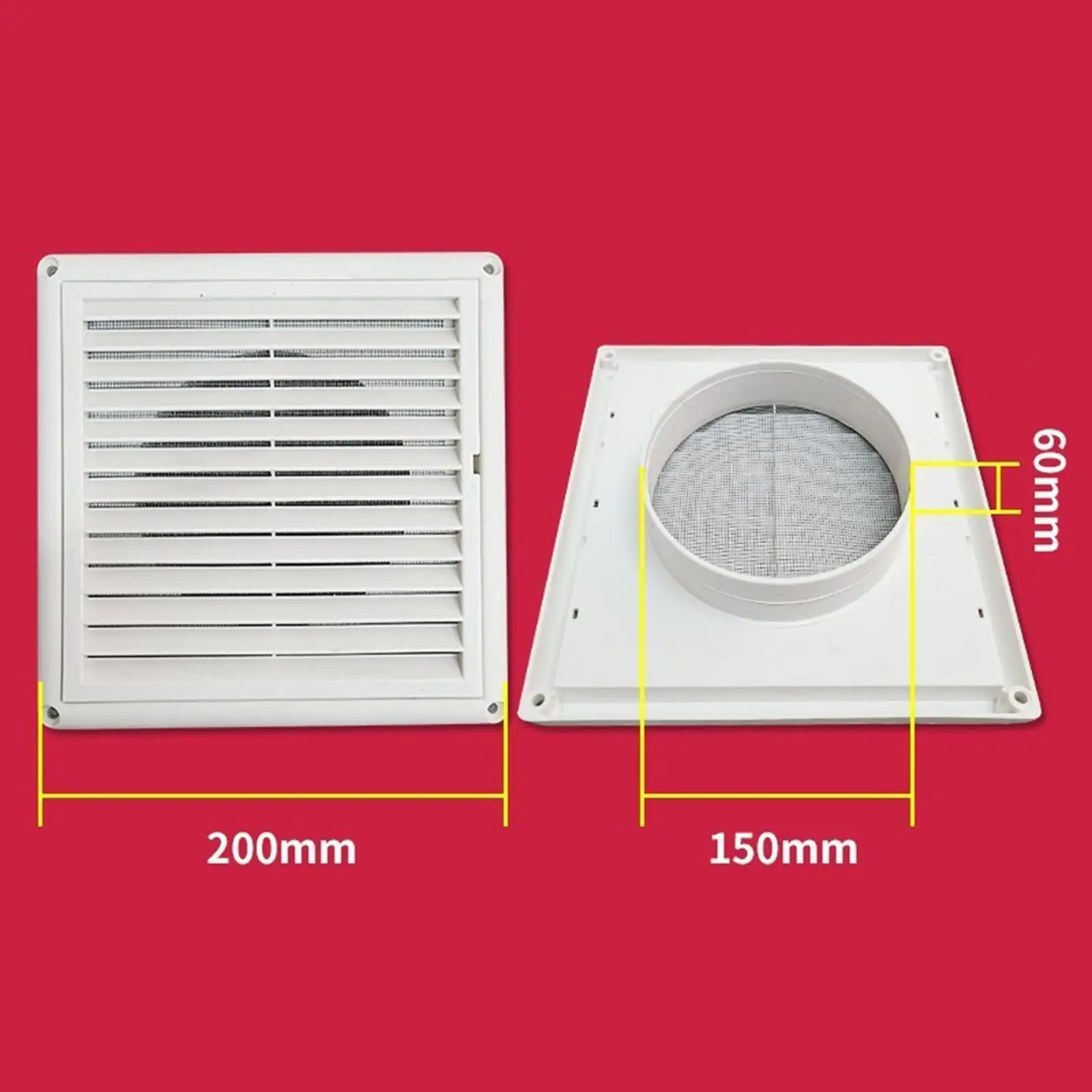 Air Vent Cover Air Vent Deflector Wall Vent,Durable,Rustproof,White Grille Louvers Covers Vent Return Grill for Sidewalls