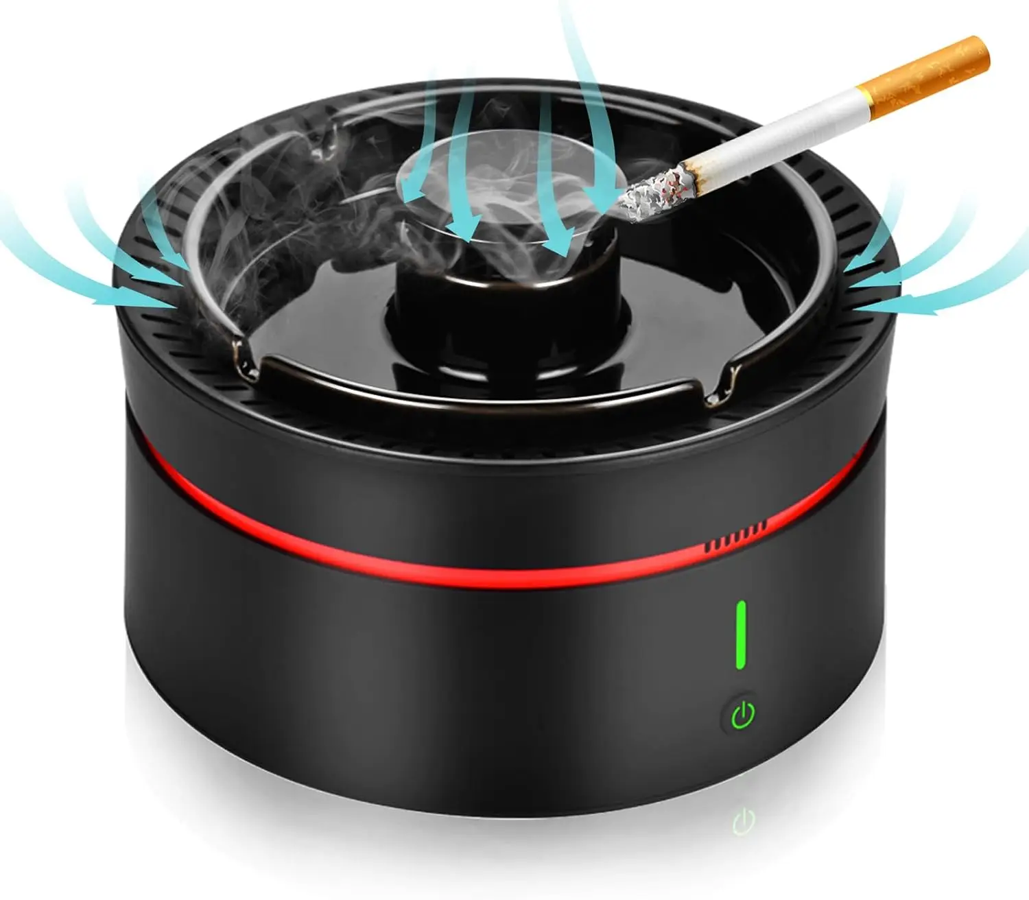 

Indoor Smokeless Ashtray with HEPA Filter, Portable Air Purifier for Home Office Car Use