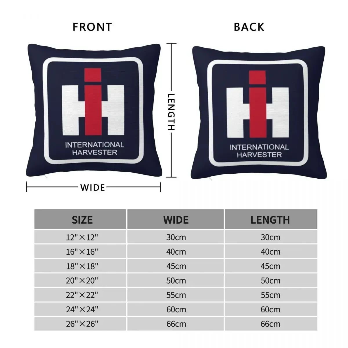 Tractor-case Logo Square Pillowcase Pillow Cover Polyester Cushion Zip Decorative Comfort Throw Pillow for Home Car