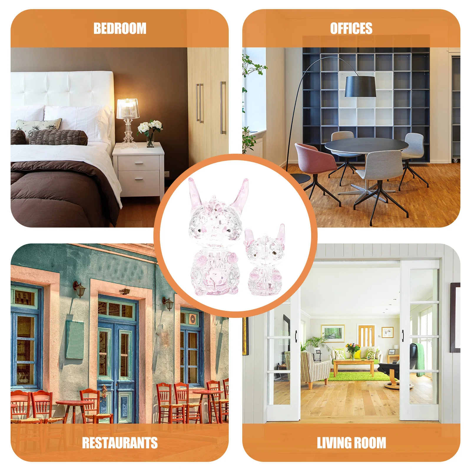 

2Pcs Crystal Dragon Sculpture Elegant Mini Animal Decoration for Desktop and Home Decor Desk Decor Dragon Sculpture