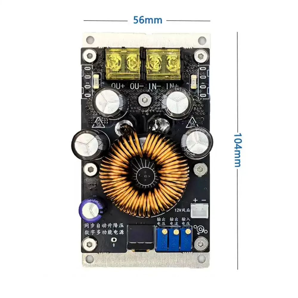 MPPT Solar Charging Module 1000W 25A Buck Boost Converter DC 11‑75V to 8.4‑63V Digital Display Step Up Down Power Supply Board